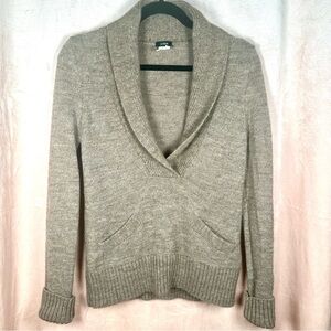 J. Crew Small Taupe Cowl Neck Sweater